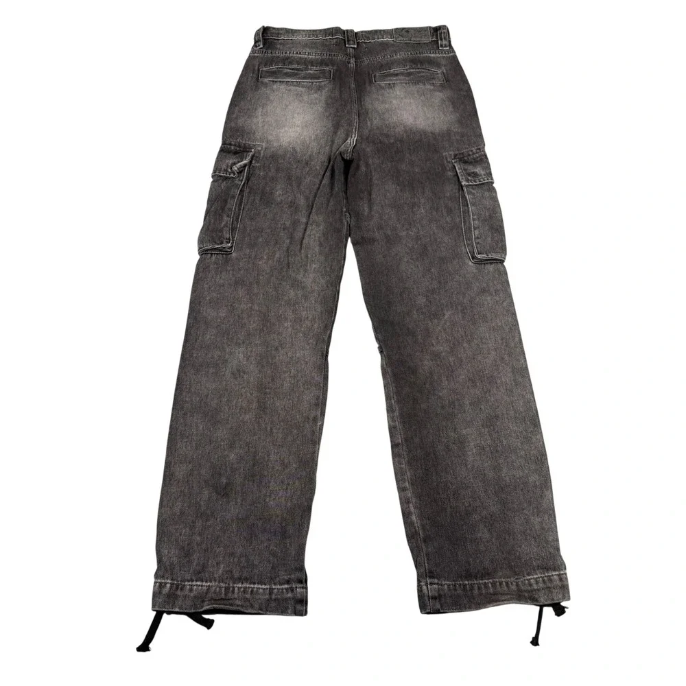 BDG Urban Outfitters Skate Fit Grunge Punk Goth Cargo Jeans Black Denim 30x30